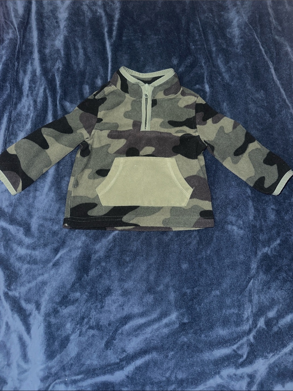 OshKosh B'gosh Olive Camo Half-Zip Pullover